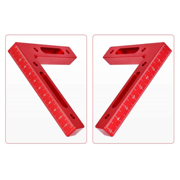 KDOI 2 Pcs Aluminium Alloy 90 Degree Positioning Squares Right Angle Clamps Woodworking Carpenter Tool Corner Clamping Square